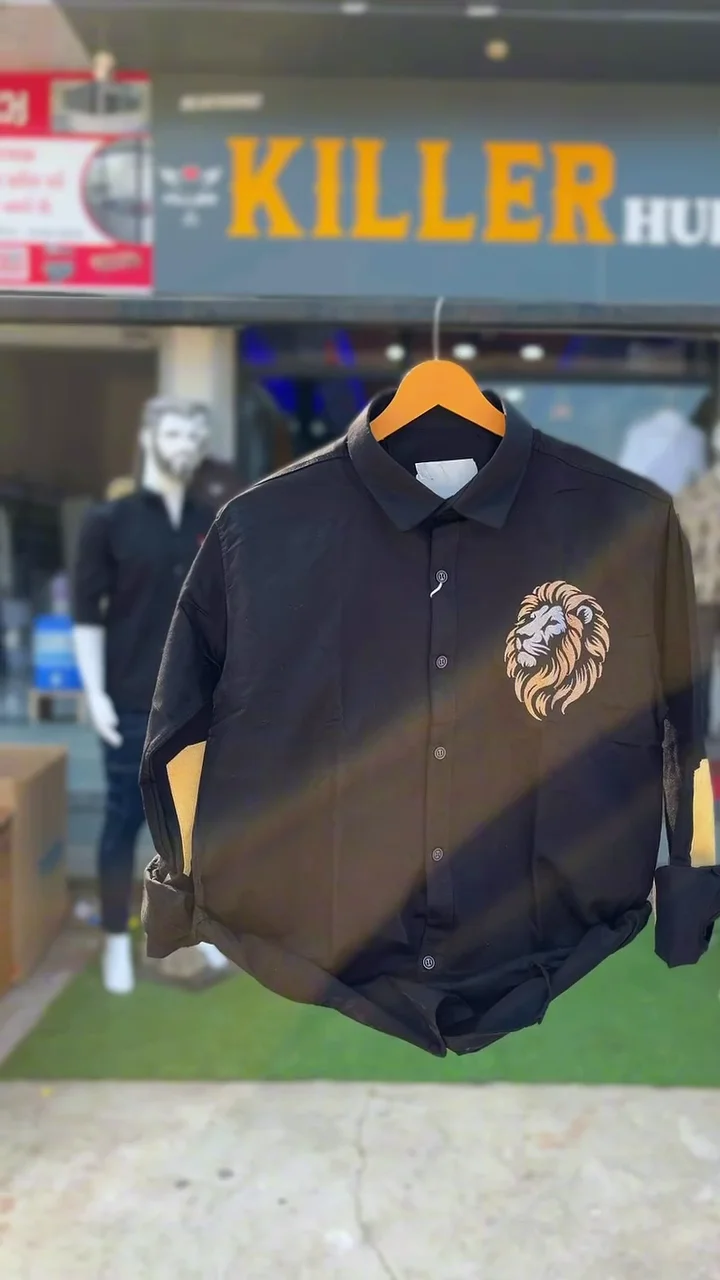Royal Lion Signature Button-Down Shirt – Power, Style & Confidence in Every Stitch (XXS–XXL)