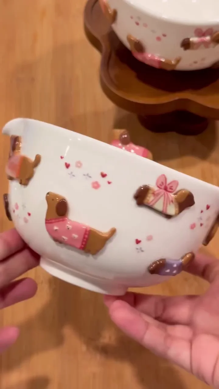 Cute 3D Dachshund Dog Ceramic Coffee Mug | Premium Handmade Tea, Coffee & Milk Cup | Adorable Gift Mug for Dog Lovers